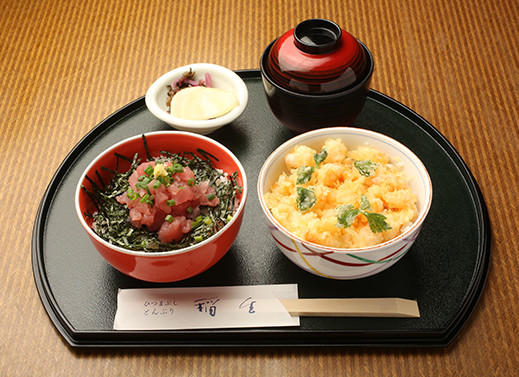 ミニまぐろ丼／ミニえびかきあげ丼　イメージ